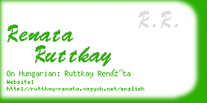 renata ruttkay business card